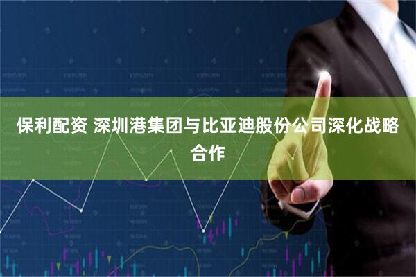 保利配资 深圳港集团与比亚迪股份公司深化战略合作