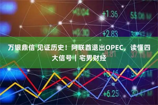 万银鼎信 见证历史！阿联酋退出OPEC，读懂四大信号｜宅男财经